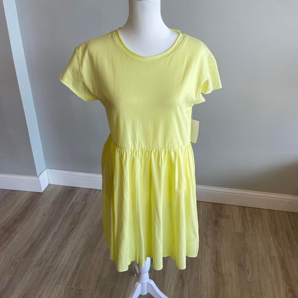 NWT Abound Women's Small Yellow Mini Dress Easter Spring Sundress Beach Cute